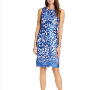 Vince Camuto Embroidered Sheath Dreas